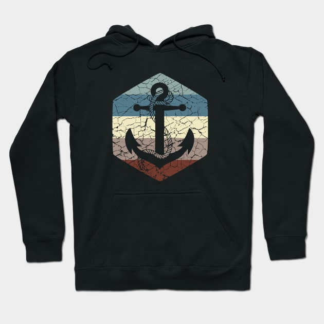 Anchor | 70's Vintage Cracked Style Hoodie by jpmariano